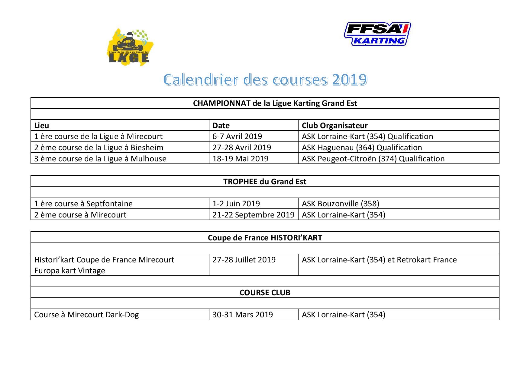 Ligue karting ge calendrier courses page 2